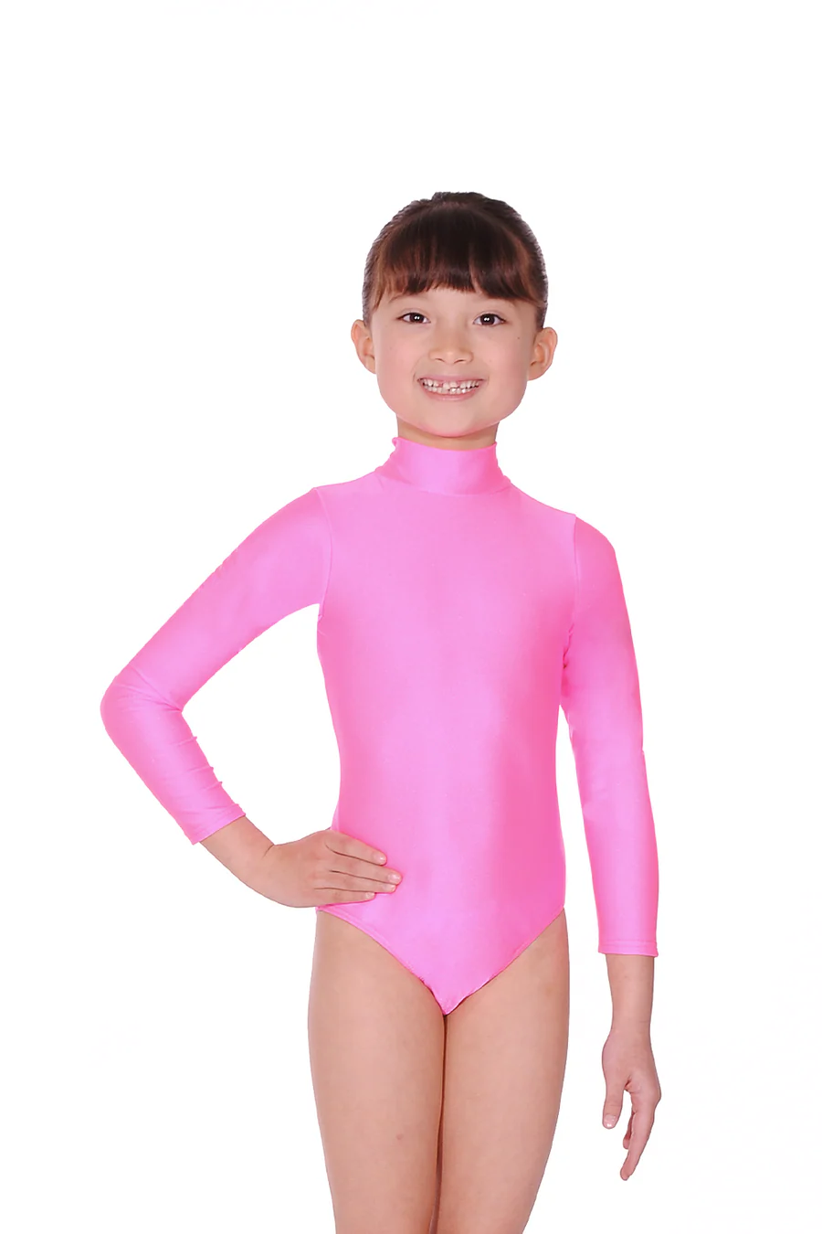 Freestyle Beginners Long Sleeved Turtleneck Leotard - FRONT LINED